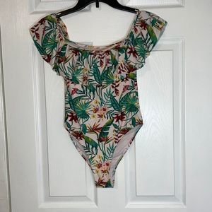 Cabana Del Sol Floral Ruffle One Piece Swimsuit